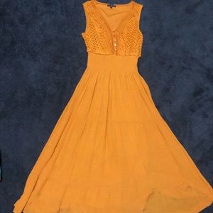 Mustard yellow maxi dress